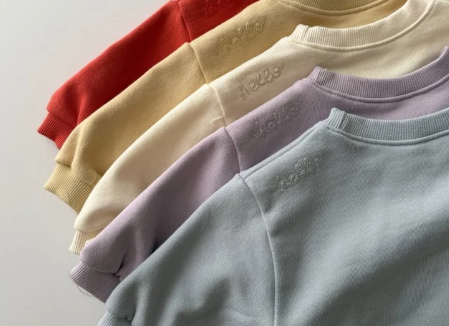 Hello Sweatshirt Creme